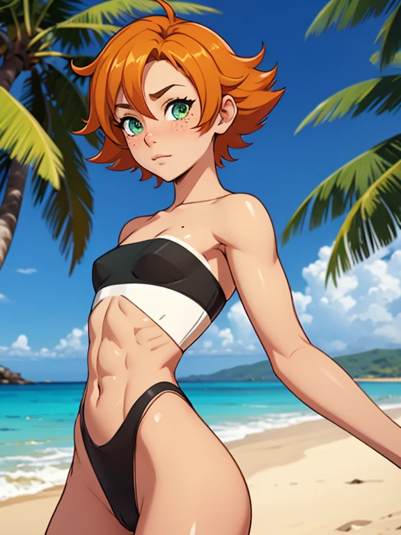 masterpiece, best quality, a beautiful dark skinned Nigerian woman wearing a detailed croptop bikini on a beach, underboob
large breasts, dynamic pose, wet skin, detailed skin, many layers
8K, high resolution, absurdres, dramatic shadows, sun illumination, vivid colors
portrait, face only, photorealistic,