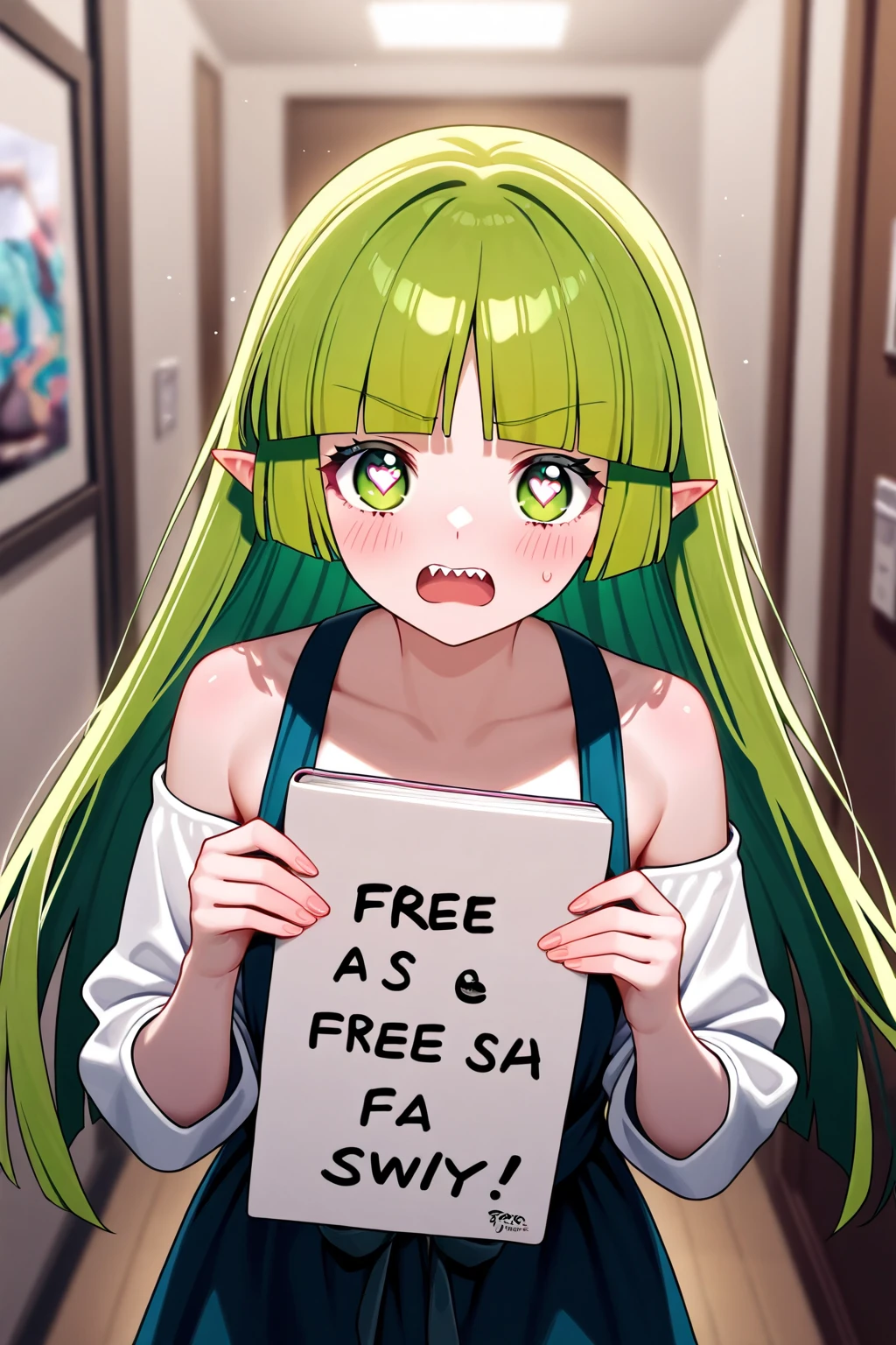 on a wall chained in a brick prison pretty ragged anime characters together over one another over the top of them a hard light blushing lewd face while wearing very tight boots micro leaf bikini, standing an animated figure with white skinny body a bread and a goey goop behind her is speech bubble