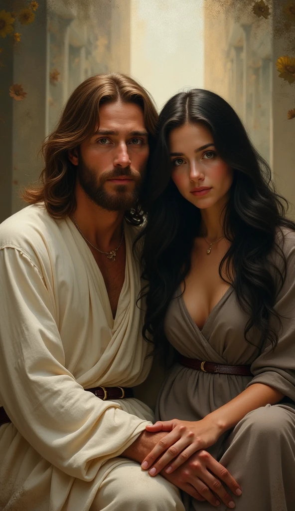 The image of Jesus holding a woman's hand. God takes care of me