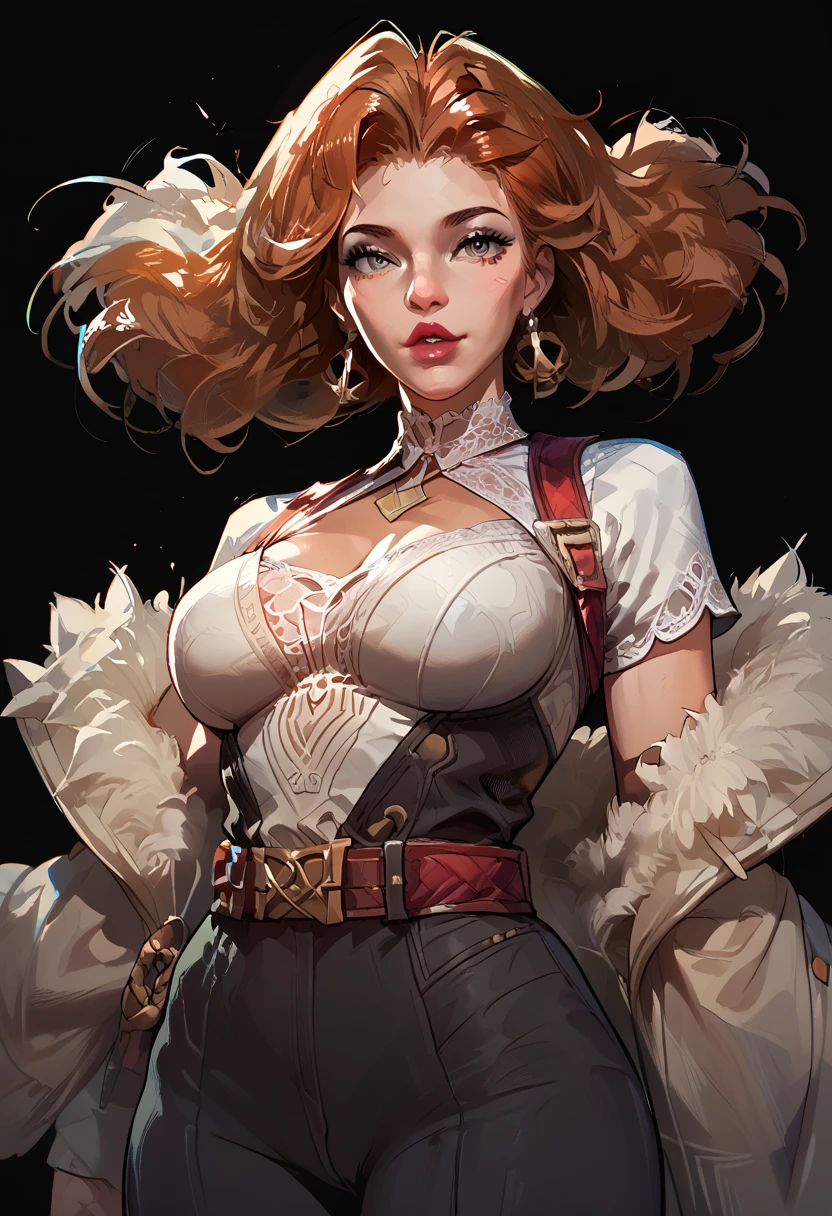 detailed portrait, beautiful tattooed girl, expressive eyes, interesting dress, curly hair, steampunk masterpiece, intricate details, golden ratio, detailed