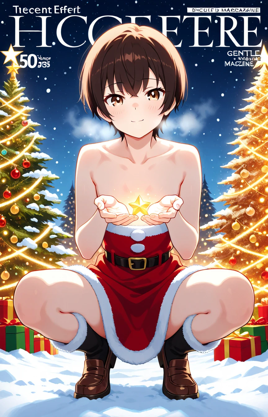 ＹＳ, 1 girl, short hair, Wearing a Santa hat, santa coat, room, Christmas tree, perfect quality, good quality, masterpiece, HDR, UHD ,1girl,masterpiece, expensive quality, very_expensive_solve, big_file size, full color,(completely nude:1.2),pussy,niplles,(toddler:1.6),(chibi:1.3),(flat chest:1.5),deepthroat,licking penis,