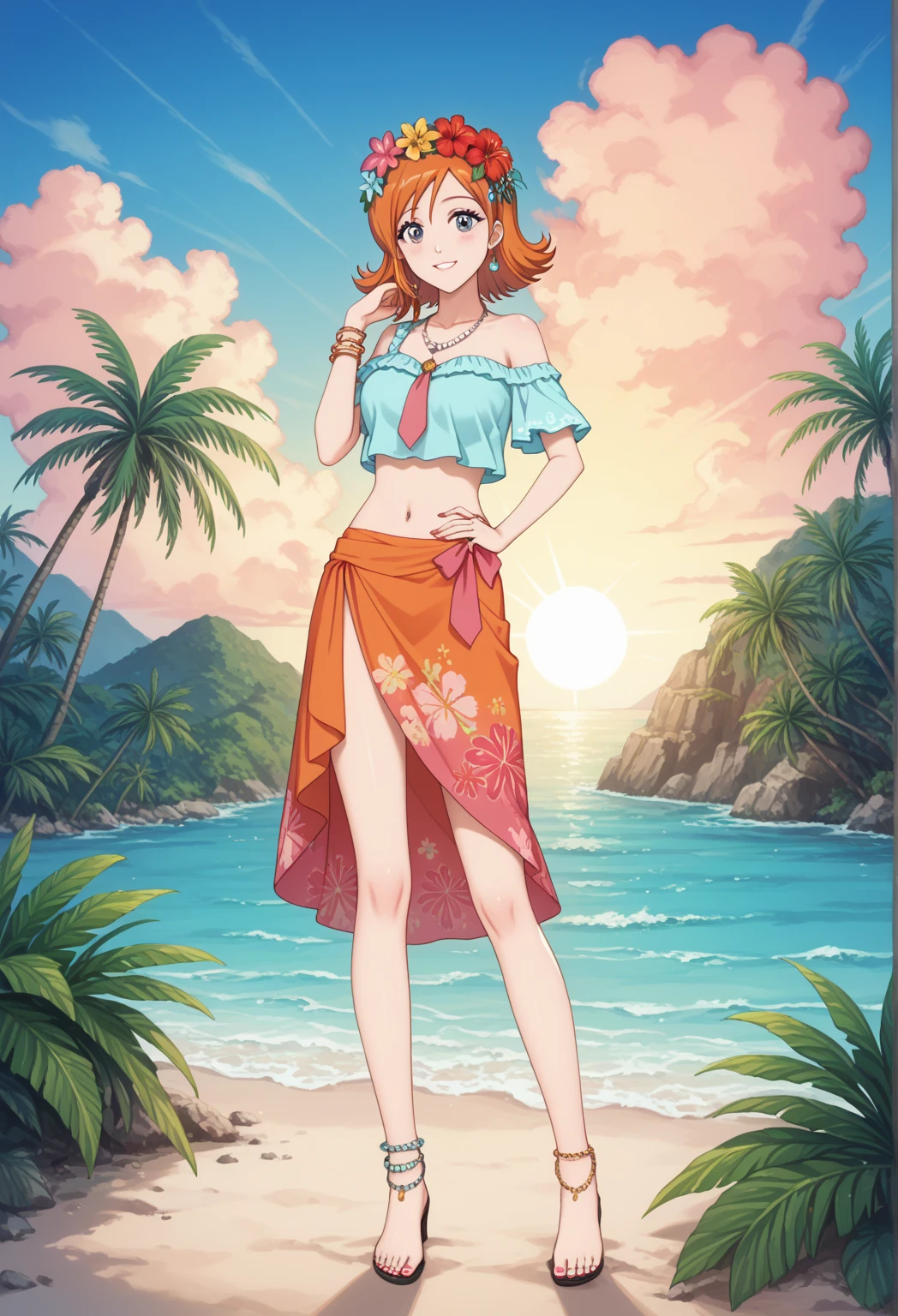 Kanao Tsuyuri in a swimsuit