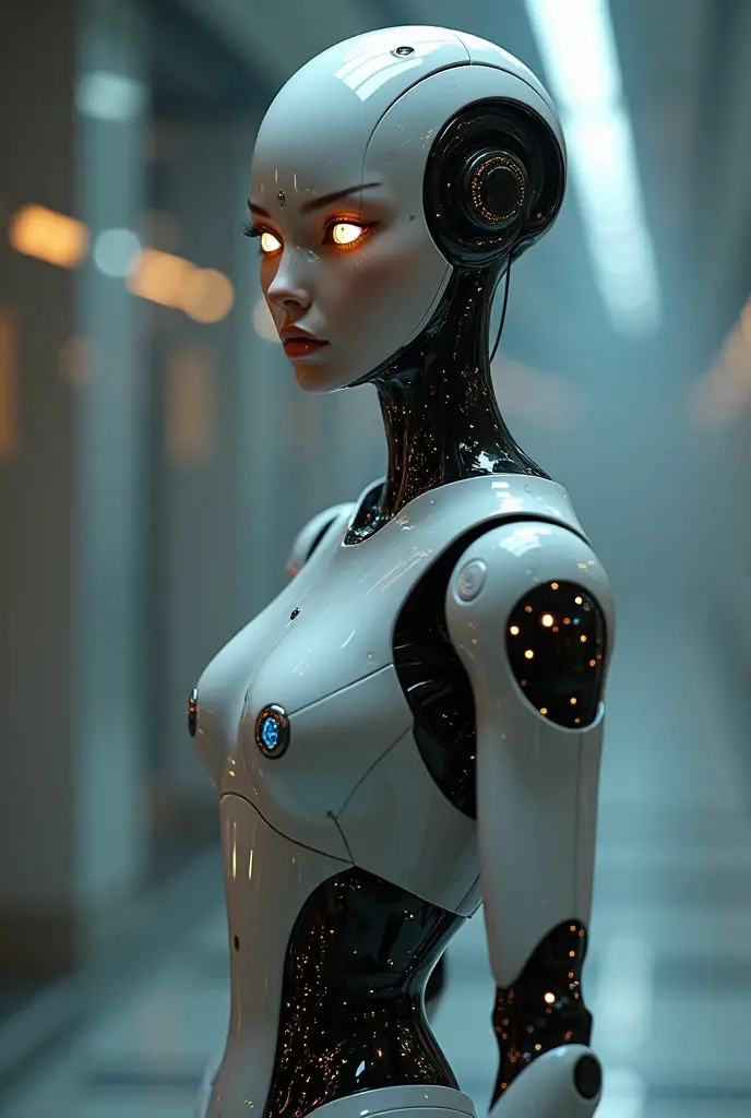 A robotic mature boy for profile picture