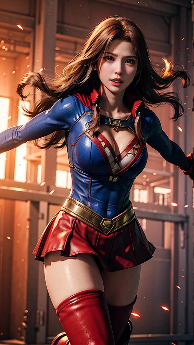 A brunette with big hair dressed like Wonder Woman is an image of strength, coragem e beleza. Here is a description of her wearing this costume:
She enters the scene with an imposing and confident presence, wearing the iconic Wonder Woman costume. Seu traje consiste em um corpete vermelho, decorated with gleaming gold details that highlight your athletic curves and powerful figure.
Uma saia azul elegante flui ao redor de suas pernas, adicionando um toque de feminilidade e graciosidade ao seu visual. Sua tiara dourada adorna sua testa, Shining in the Light, as her determined gaze shines behind her.
Ela carrega o Lasso da Verdade em seu quadril, a symbol of your ability to reveal the truth and fight for justice. Your shining shield and sharp sword are ready to face any challenge that comes your way.
Seus cabelos escuros caem livremente sobre seus ombros, adding a touch of mystery and wild beauty to your look. Her makeup is flawless, enhancing your natural features and adding a subtle shine to your eyes and lips.
With every step she takes, their presence is a reminder of the power and determination of women as warriors and defenders of justice. She is a true hero, ready to face any challenge that comes her way and protect the innocent with her unwavering courage and bravery.