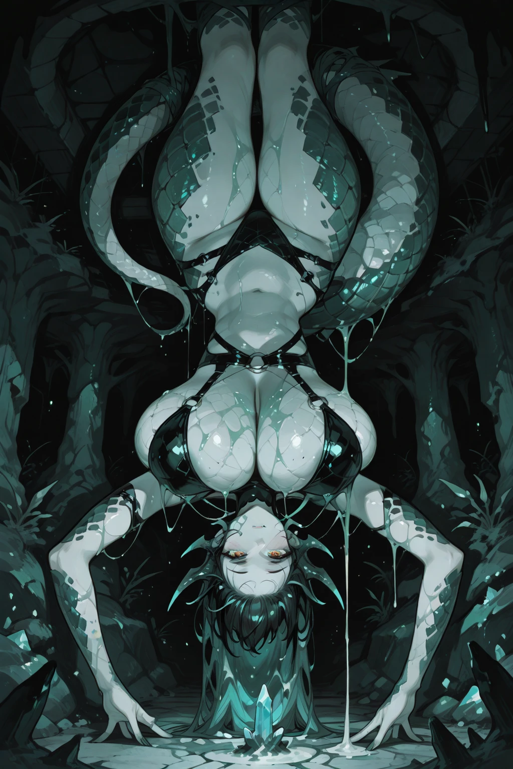 (masterpiece) , 1 girl, hentai, Girl dressed as a sex nurse, tentacles fill the girl with sperm,a lot of sperm, tentacles in the vagina , tentacles in the anus,tentacles suspend a girl in the air, the girl is on all fours