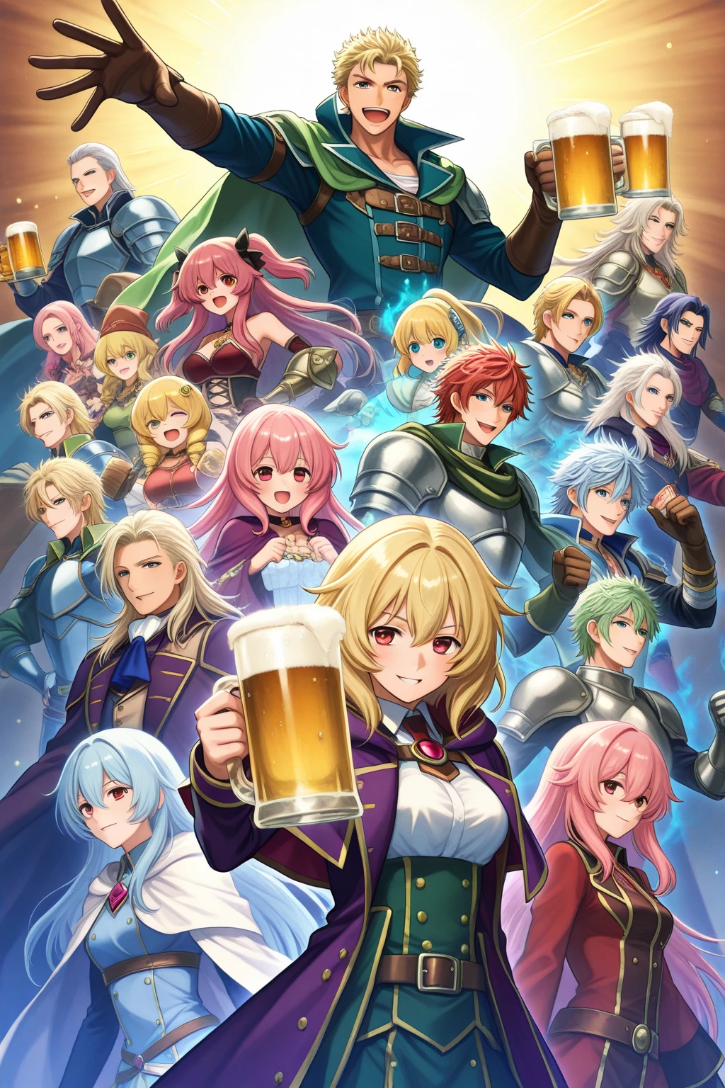 a poster of the characters meliodas ban king gowther merlin diane and escanor, do アニメ, seven deadly sins アニメ, seven deadly sins, chave visual, main art, アニメ main art, um アニメ épico de muita sorte, アニメ chave visual”, arte oficial do アニメ, アニメ chave visual, offcial art, アニメ!!!! chave visual, o アニメ em destaque de hoje ainda, official アニメ chave visual, seven sins, promotional artwork