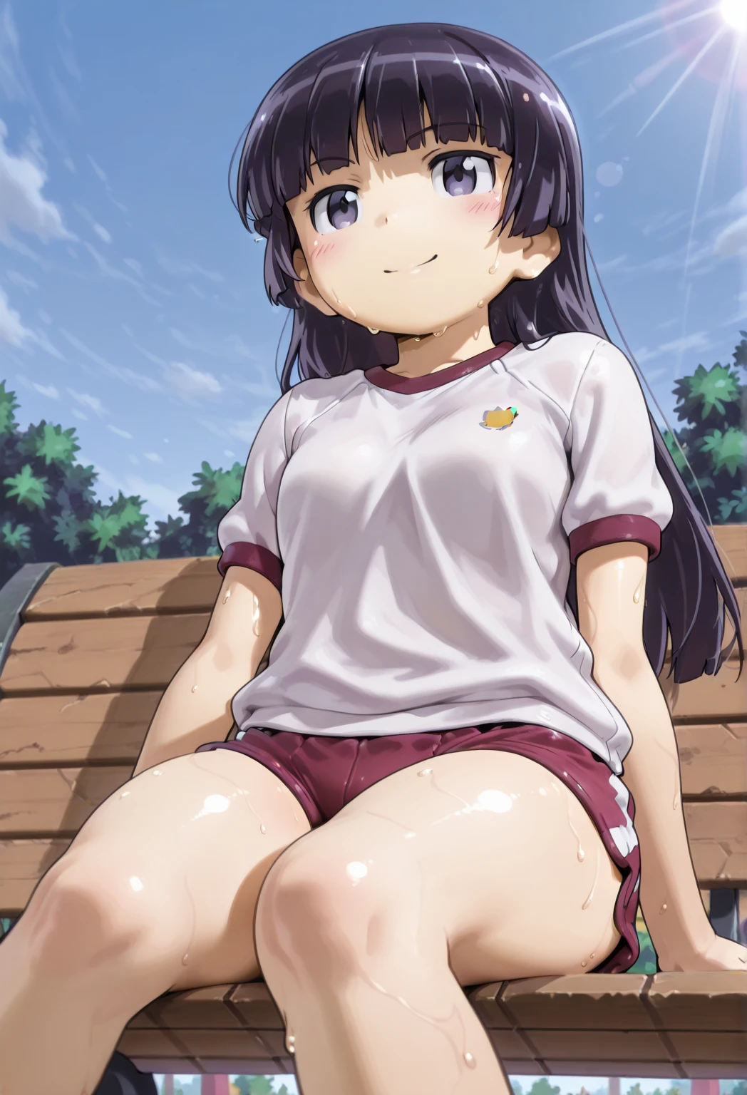 Kasumi Toyama,BanG Dream!!,(10 years old:1.1)),(daughter:1.7),(young:1.7),(Absurd, 8k, 4K, Tabletop, Extremely detailed:1.2), Highest quality, Perfect Anatomy,Perfect Face,Heart-shaped pupils,Browsing Caution,,(Primary school students:1.5),young girl,Excited,Stuffy side,High humidity,Purple eyes,(Squat:1.4),(Showing her ass:1.5),(Bowel movements:1.6),masterpiece pussy,blush,Embarrassing,smile,(Sweaty:1.4),amusement park,nude