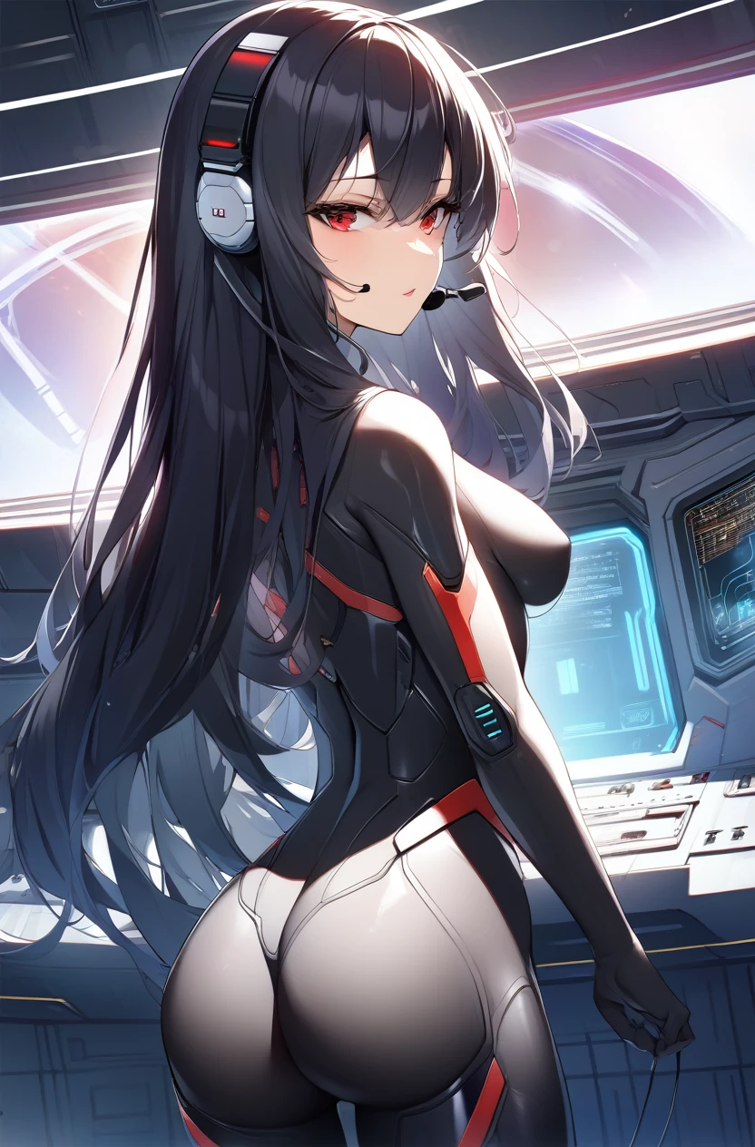 ((masterpiece))，(The best quality at its best)，(Half Body)，(Very sophisticated)，(Highest quality)，(8k)，(Clean Lines)，(Perfect Face，Perfect meat)，(Official Art)，Cyberpunk characters，Cyborg Girl，Droid，doll，Artificial Dollsil，short silky black hair，(Godless Students)，(Simulate skin)，Science and technology sense，Research Room，((Poor Milk))，Slim waist，Soldier, Cute way to sit,