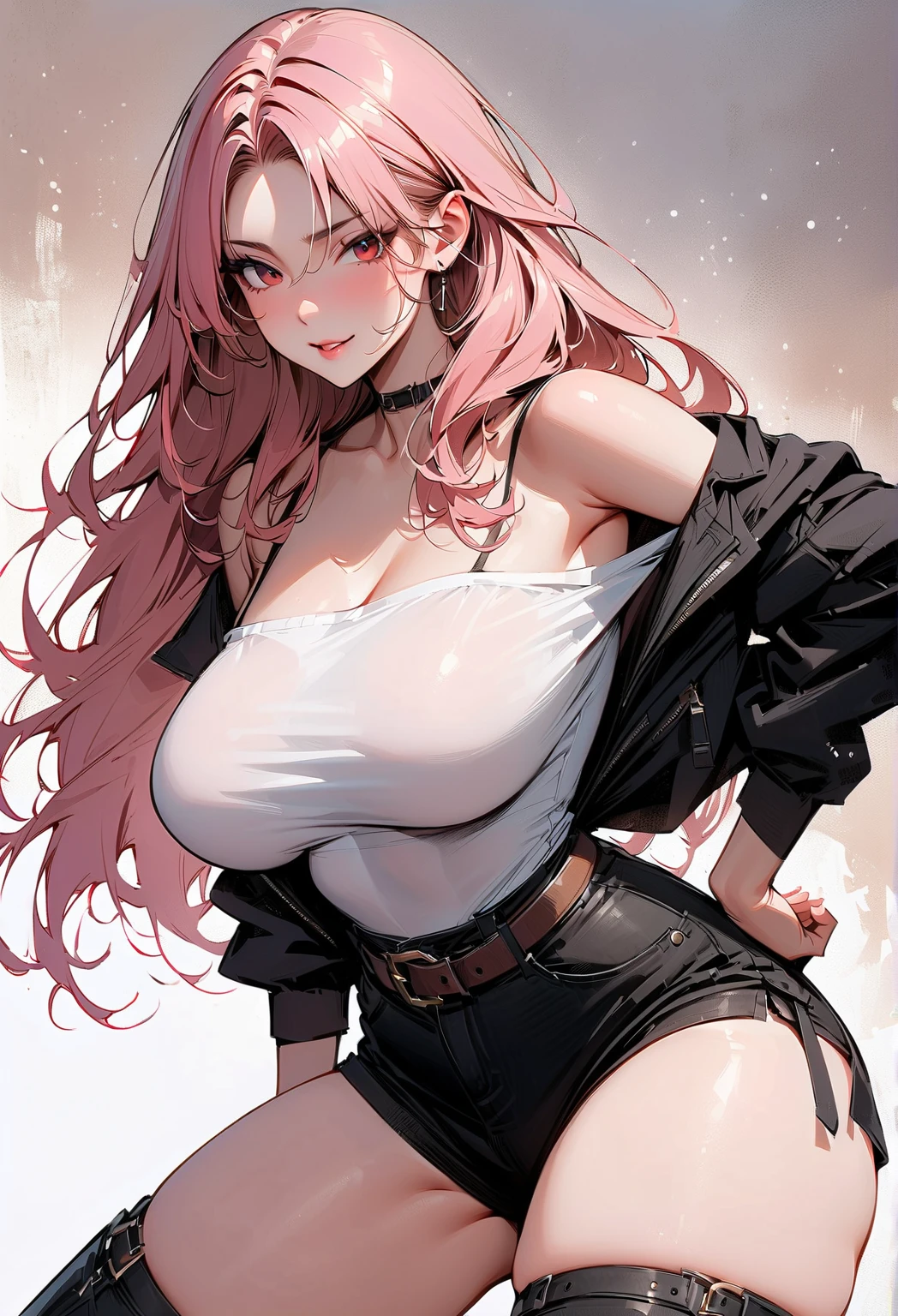 Shorts, arms crossed, cool, see-through, realistic: 1.33, ((((wet colored shirt)))), (((no bra))))), exposed shoulders and entire navel, no pants, ((((wet thin line thong panties)))), almost completely naked, nsfw, panties almost transparent, ((delicate private details)), (((thin line thong panties))) (master masterpiece: 1.2), best quality, high resolution, gradient pink hair, very detailed wallpaper, lying in bed, (Very detailed CG: 1.2), ((Bare pubic hair: 1.5)), Transparent, Full body, stockings, photorealism, ((Cameltoe: 1.5)), 8k, Perfect artwork, ultra-detailed rendering, highest quality, high resolution, detail maniac, realistic eyes, HD, high quality, delicate face, detailed body limbs, 1 girl, solo, fishnet clothes, dark lips, high forked long sleeves, bare breasts, blush, highlight, superb breasts, superb figure, white stockings, tights, open crotch, stockings, slim figure, dynamic posture,