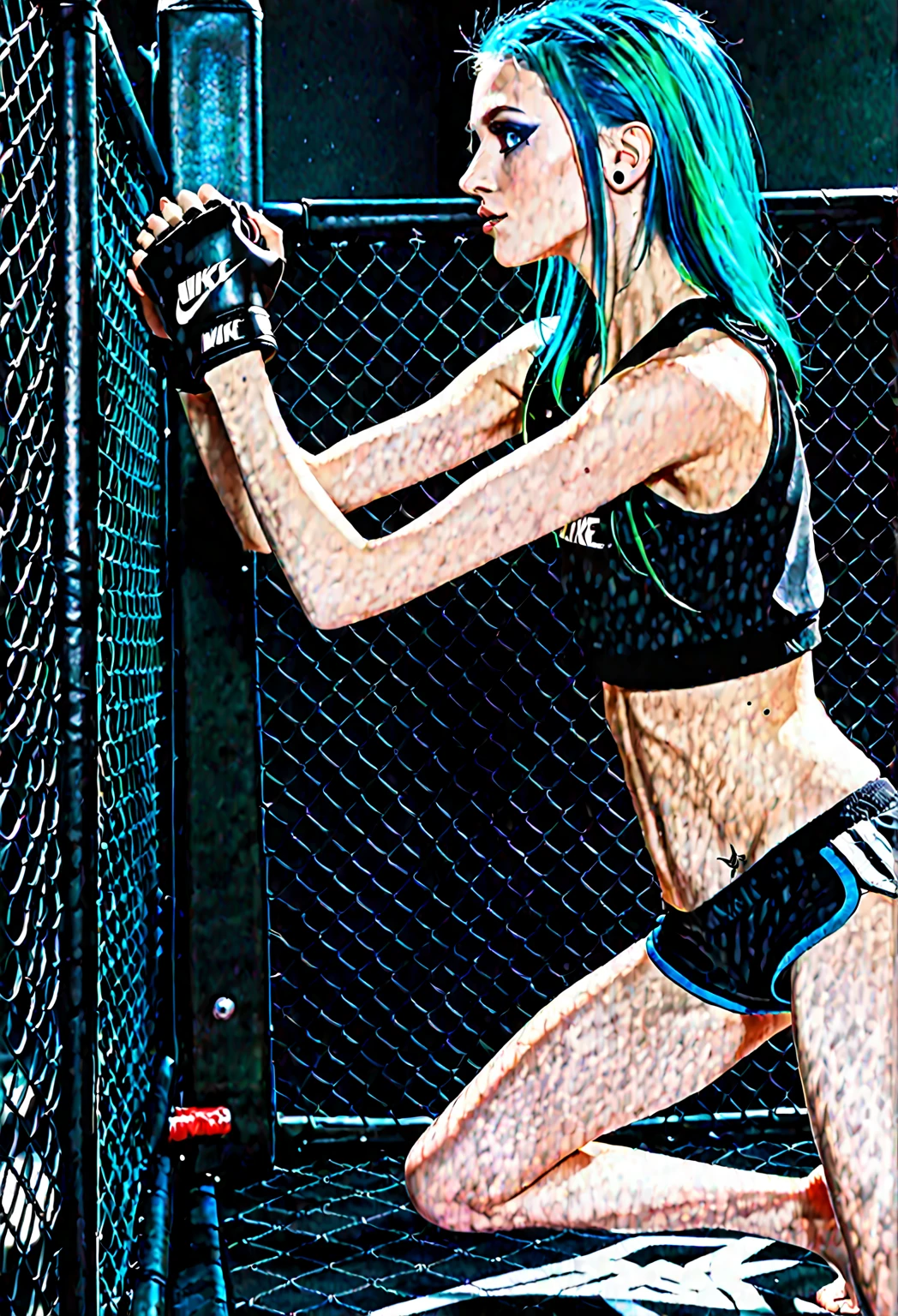 (( a black and white and red watercolor art: 1.5)) a watercolor portrait of woman holding a javelin, ready to throw, in the Olympics, a woman, dynamic hair color, dynamic hair style, (most beautiful face: 1.3), (ultra detailed face: 1.4), ((holding javelin ready to throw: 1.5)), concentrating, tense, ready for the peak of her life,  ((wearing athletic shirt, pants and sneakers: 1.2)), ibrant, Ultra-high resolution, High Contrast, (masterpiece:1.5), highest quality, Best aesthetics), best details, best quality, highres, 16k, [ultra detailed], masterpiece, best quality, (extremely detailed), Cinematic Hollywood Film, watercolor