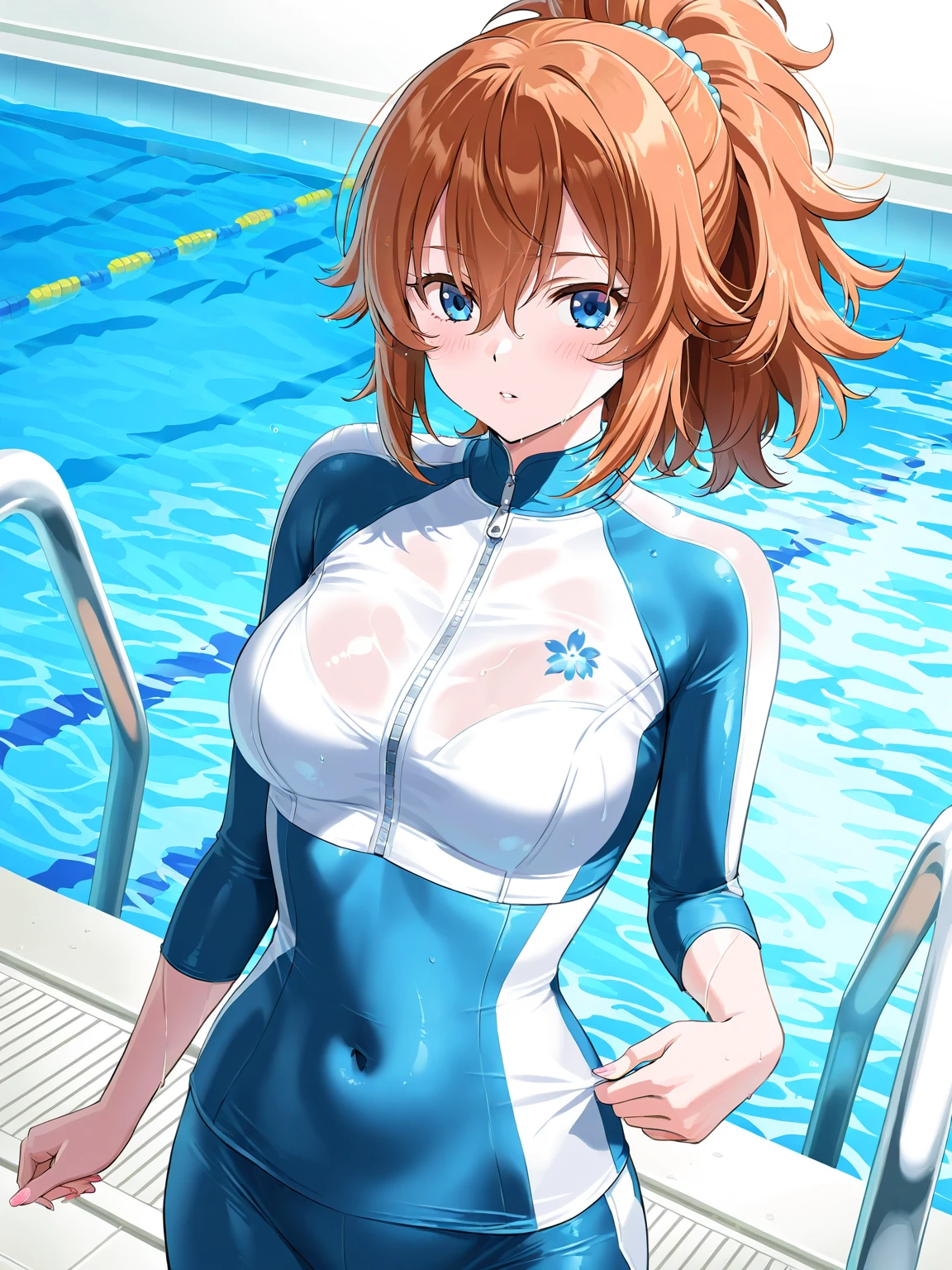 masterpiece, 最high quality, alone,One girl,View your viewers,Outdoor, Cowboy Shot,Ocean,Anime Style,
Ann,Look at her, Great environment, Very detailed, high quality, summer, Bright sun, Pool, bikini, White ruffled swimsuit, Jump. Have a float