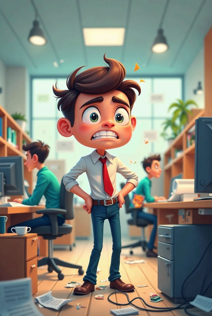 Express your first day at work，Feeling distressed，Humorous、Funny