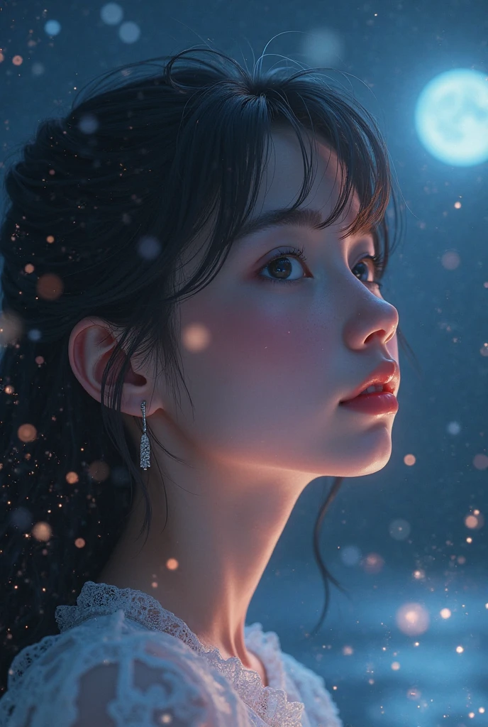 pure first love face white moonlight