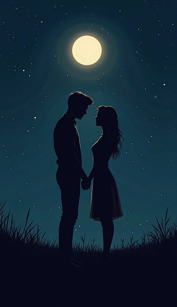 Lovers indicating moon