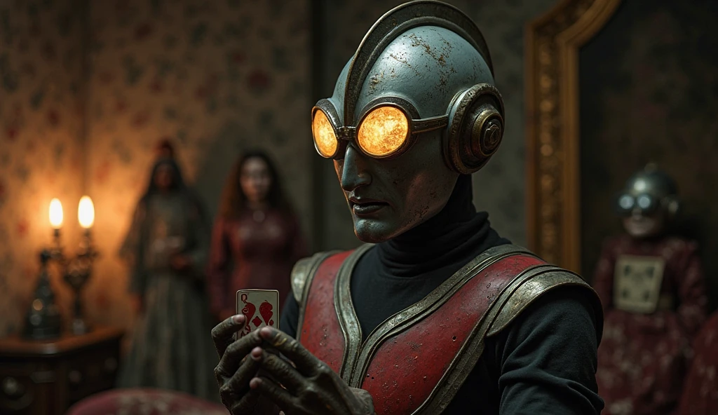 D0tMatrix
(Masterpiece, Best Quality:1.3), high resolution, cinematic light, unity 8k wallpaper, ultra detailed, (2d:1.3), (illustration:0.7), graphite \(medium\), high quality, ((depth of field)), hex_s1, solo, (hexsuit, hexcrown, mask, solid eyes:1.3), (green sclera), (sitting), (hexchair:1.3), stool, leaning to the side, (shiny:1.2), closed mouth, smirk, raised eyebrow, (cowboy shot), (spotlight), head tilt, (straight-on, looking at viewer), earrings, head tilt, black (hexgloves:1.3), feet out of frame, dutch angle, black (hexboots), indoors, shadow, (deep depth of field), floating particles, extremely detailed cg, (perfect anatomy), (studio lighting, perfect lighting), vivid color, (((blending))), intricate details, (raytracing:1.3) floating particles, no pupils