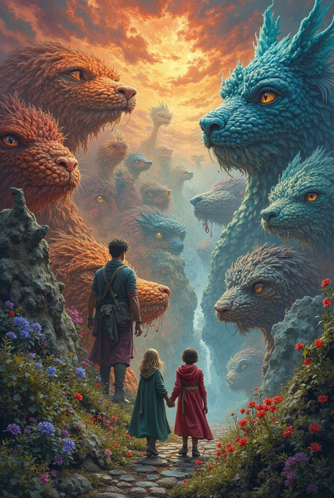(A child, the prince, dressed in ornate attire frolics gaily with his sister),
(Transport me to a world unlike my own, teeming with flora, fauna, and magical serenity),(Craft a dream-like surreal castle landscape, fusing colors in unique ways to create eye-catching scenery),<lora:Cartographic_Journey:0.4>,<lora:guochaochahua_20230828223853:0.2>,<lora:Elixir:1>,<lora:more_details:0.2>,<lora:LORA-XenoDetailer-v3A:0.2>,<lora:add_sharpness:0.4>,