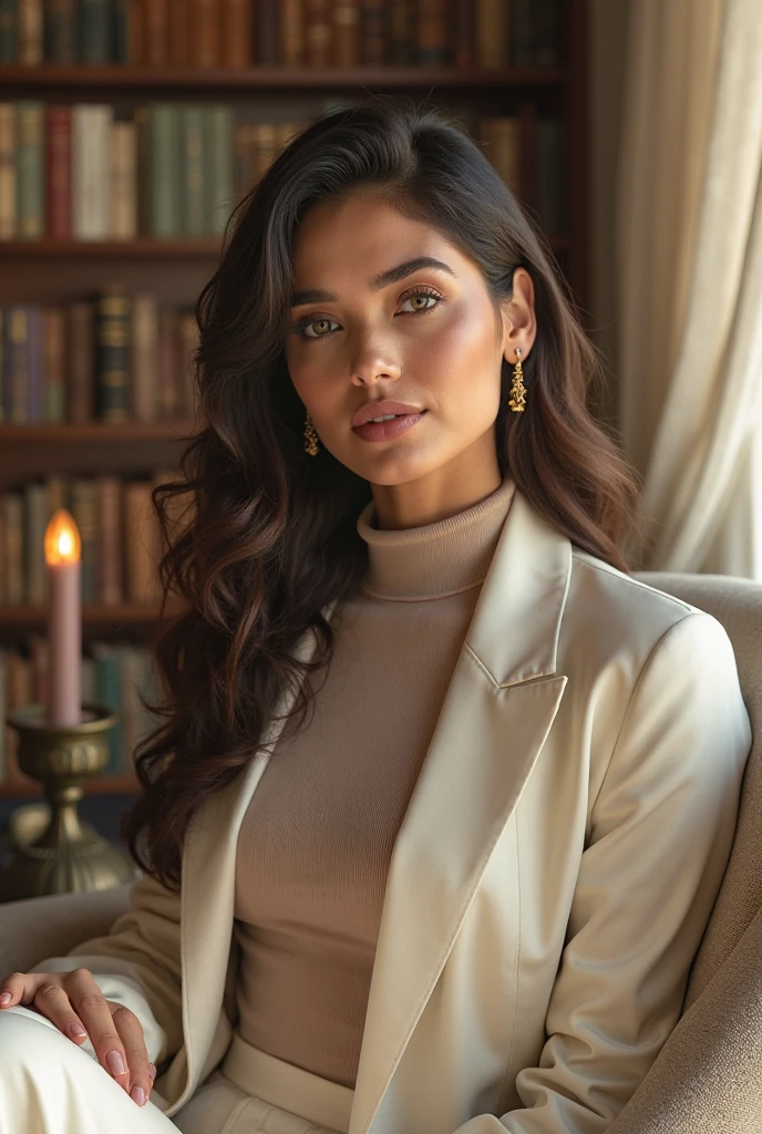 Actress priyanka mohan sitting in the chair