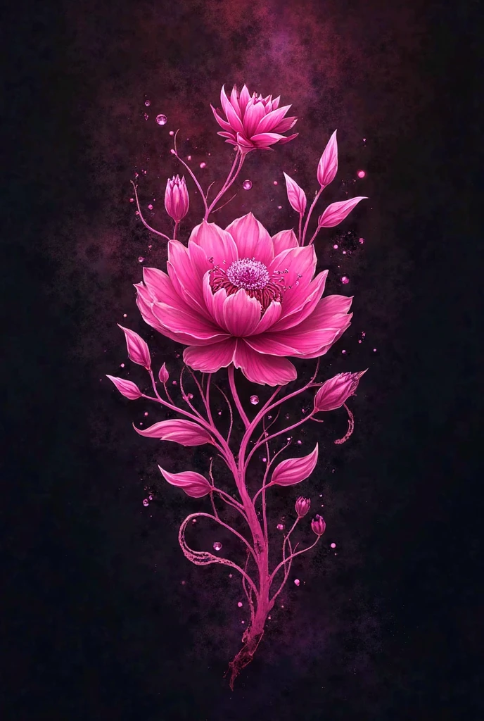 a close up of a bunch of purple flowers with green stems, dahlias, detailed flowers, beautiful flower, flowers!!!!, pink flowers, intricate!!, beautiful flowers, intricately, beautiful detail, flowers with intricate detail, beautiful!!!!!!!!!, beautiful detail and color, intricate!!!, pretty flowers, vibrant pink, flowers with very long petals, exquisitely detailed