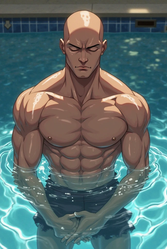 Clear background、A handsome tall Japanese man, He is 28 years old，Thin waist，The pectoral muscles are well developed, He is 175cm tall，Weight 62 kg、Brown eyes、brown hair color、short hair、Shirtless、Wearing a bath towel around the lower body、looking into camera，Smile，In a spacious Japanese hot spring bathhouse，Japanese style painted tiles，Mount Fuji wall painting，Mirror，Barrel，Bath amenities，Soaked all over，water vapour，Japanese style