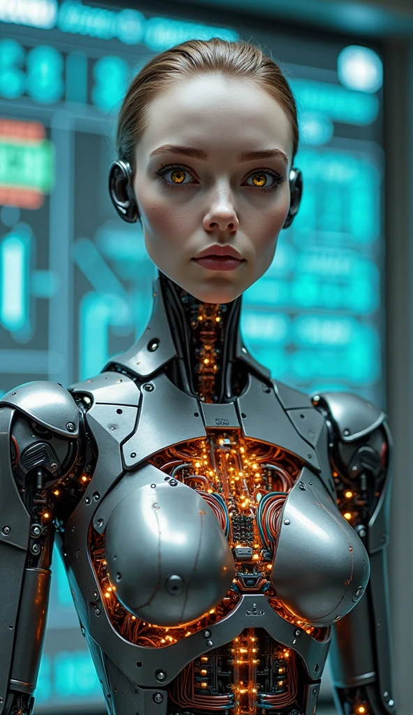 a woman with glowing face and body,cyberpunk highly detailed,pinterest 4 k,premium cybernetics,by Jeremy Henderson,interconnected human lifeforms,8 k highly detailed â¤ð¥ ð¥ ð ð¤ ð,glowing face,fully robotic!! girl,ethereal skin,by Simon de Vlieger,astral appearance,