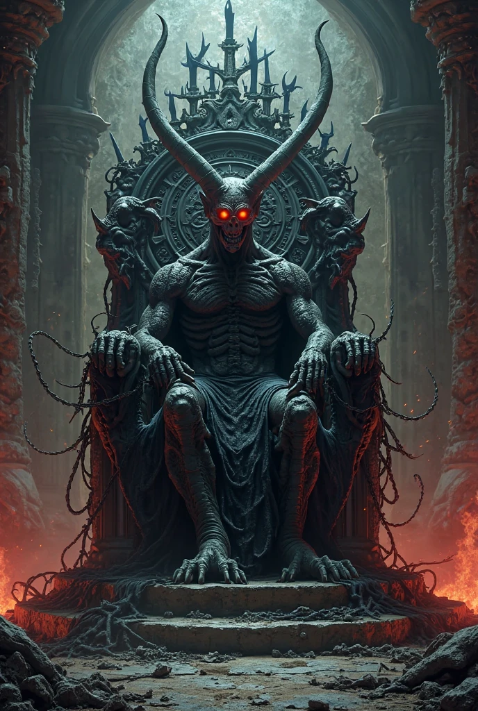Asmodeus, the Prince of Lust, lounged nearby, his serpentine body coiled around a throne of writhing, tormented souls. His voice, when he spoke, was a seductive whisper, dripping with venomous charm.