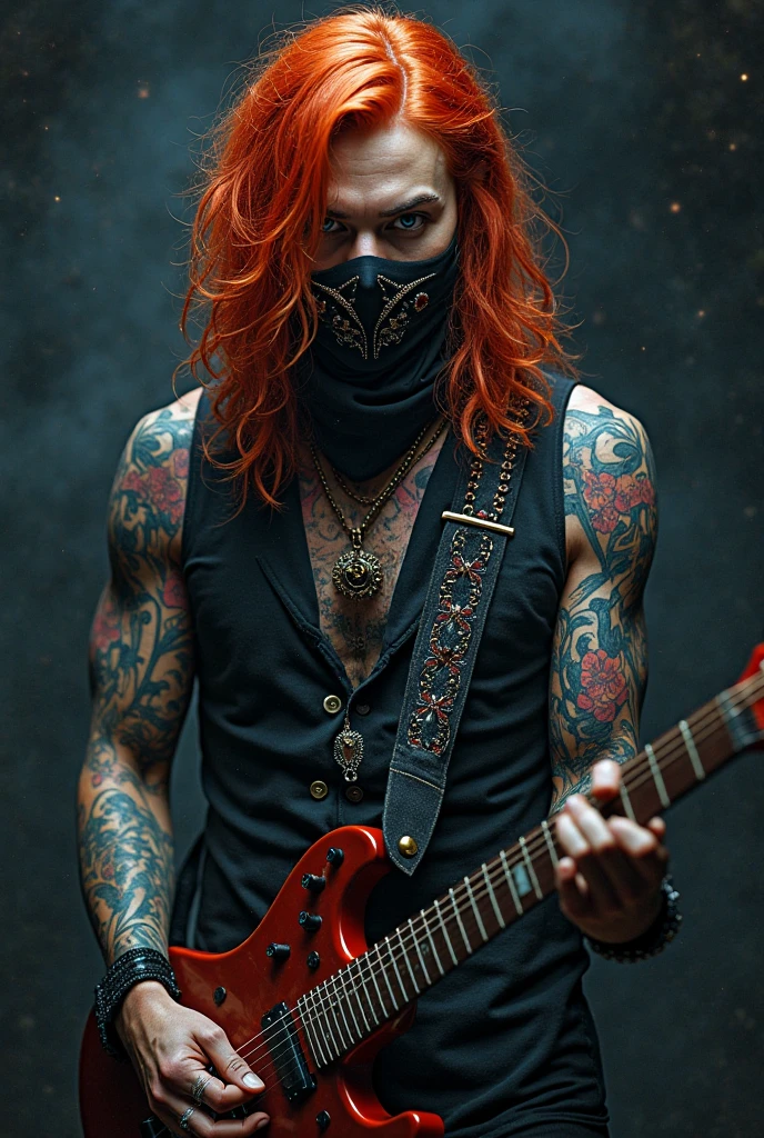 wasteland outlaw, red hair, black leather jacket, patches, retrofuturism, fallout, 50s