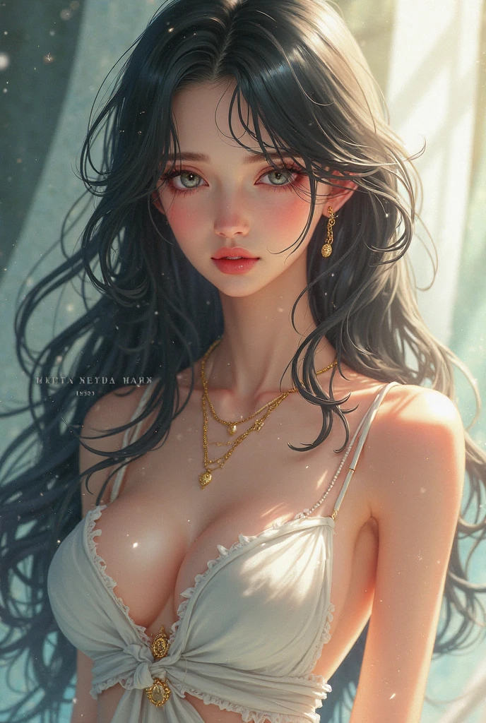 ((highest quality)), ((masterpiece)), (be familiar with:1.4), 3D, A Beautiful Female Figure,HDR（high dynamic range）,ray tracing,NVIDIA RTX,super resolution,unreal 5,scattered below the surface、PBR texture、post-processed、anisotropic filtering、written boundary depth、maximum clarity and sharpness、multilayer texture、Albedo and specular maps、surface coloring、Accurate simulation of light-matter interactions、perfectly proportioned、octane rendering、two color light、Large Diameter、Low ISO、White balance、Rule of thirds、8,000 students、 ((A composition of a princess wearing a beautiful, delicate, The two gorgeous high school girls&#39; shirts are studded with jewels all over their bodies, leaving their shirts unbuttoned to reveal their skin and breasts.、Two high school girls wearing skirts with large slits、studded with beautiful, delicate and gorgeous jewels.))、(((Composition of a person dancing passionately with one hand raised high、A composition in which clothes are dancing very violently.、Composition of a person jumping dynamically, opening their crotches wide and lifting their legs high with their hands.)))、(very cute beautiful erotic beautiful two women)、 (Two very cute Japanese women、very beautiful Japanese two women、famous idol、Japanese woman with a very beautiful face、Two Japanese women with very cute faces)、(body shape、Perfectly proportioned body like a gravure idol、big breasts、(Dazzling super beautiful super long blonde ponytail、wavy hair、have bangs)、beautiful 22 years old、((cute smile、shy smile、Composition of facial expressions and gestures that seduce men)).full body photo、 (big beautiful shining blue eyes、Body and clothes wet with sweat and water、Wet body and clothes after swimming)、((Front view of underwear/panties))、((Composition with crotch wide open))、(Composition looking down from above、Composition looking directly at the camera)、((two women doing harem blowjob)、((Composition of two women))

