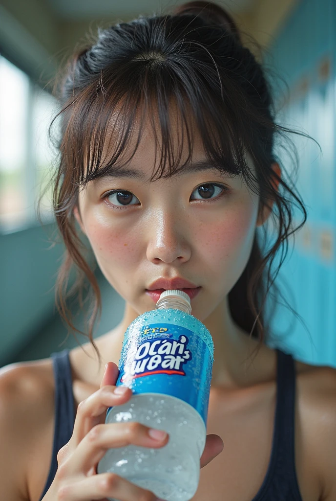Alpha image of a woman drinking water from a bottle, water water, water, there is water splash, soami, author：Tadashi Nakayama, shiori teshirogi, Made of water, paru itagaki, masanori warugai, Surreal SM, Sparkling water, author：Higashiyama Kai