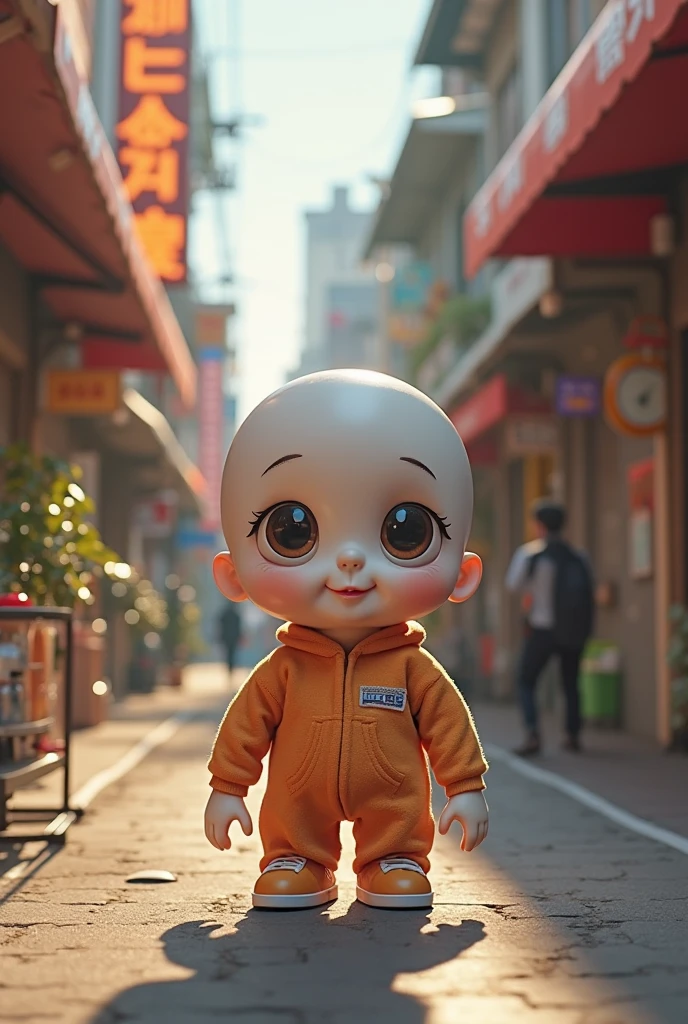 a cute little bee wearing a hat and carrying a bag, a 3D render by Yang Borun, behance, fantasy art, behance hd, artstation hd, rendered in maya