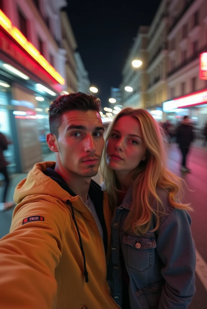 They kissed in front of a building at night, kissing together cutely, couple kissing, kissing together, They are in love, Kissing, 8K)), couple pose, Kissing each other, couple, author:Emma Andievska, lovely kiss, taken with sony alpha 9, peasant boy and girl first kiss, zmonzheng, kisses