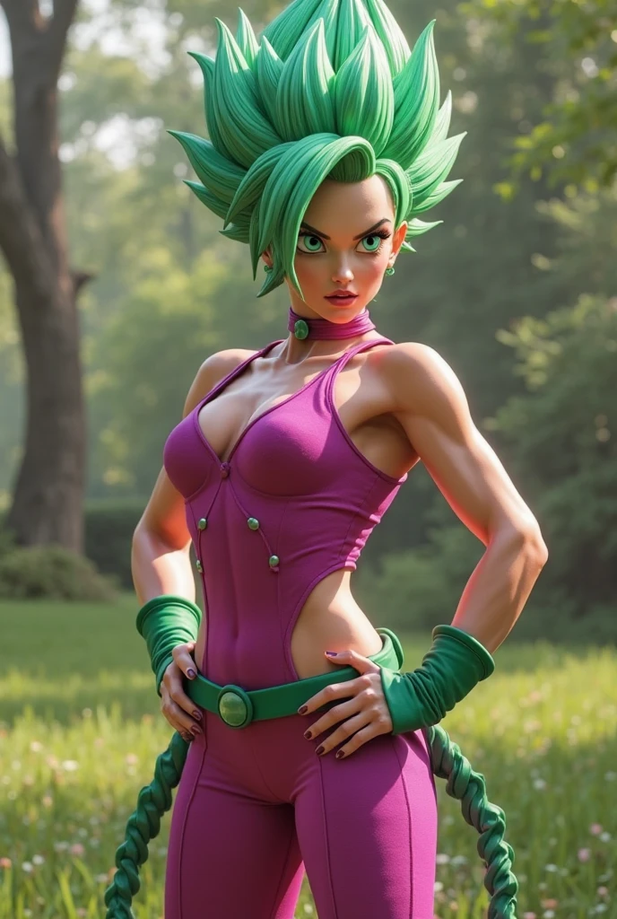 (obra-prima, Beach scene at sunset:1.3), (Kefla de Dragon Ball Super :1.2), (standing at its height of 140 centimeters with a well distributed 65 kg:1.2), (Beautifully proportioned body with large breasts and medium buttocks, firmes e redondas:1.2), (slender physique:1.1), (passeando pela praia no momento da captura:1.2), (Facing the camera squarely, mas virando-se com uma breve risada no canto da boca:1.2), (fotografia tirada de suas costas:1.5), (wearing an extremely small bikini both on top and bottom:1.5), (Capturing the enchanting lighting of the sunset:1.1), (enhancing the beauty of your green colored hair:1.3) Detalhes insanos e hiperdetalhados, Lindamente colorido, Motor irreal, DOF, Super-Resolution, Megapixel, cinematographic lightning, antialiasing, FKAA, TXAA, RTX, SSAO, Post-processing, post - production, Mapeamento de Tons, ..cgi, VFX, SFX, Insanamente detalhado e intrincado, Hiper maximalista, Hiper realista, volumático, fotorrealista, ultra fotorreal | |, ultra-detalhado, detalhes intrincados, 8k, super detalhado, Colouring, Volumetric lightning, HDR, realista, Motor irreal, 16k, foco nítido. octan render