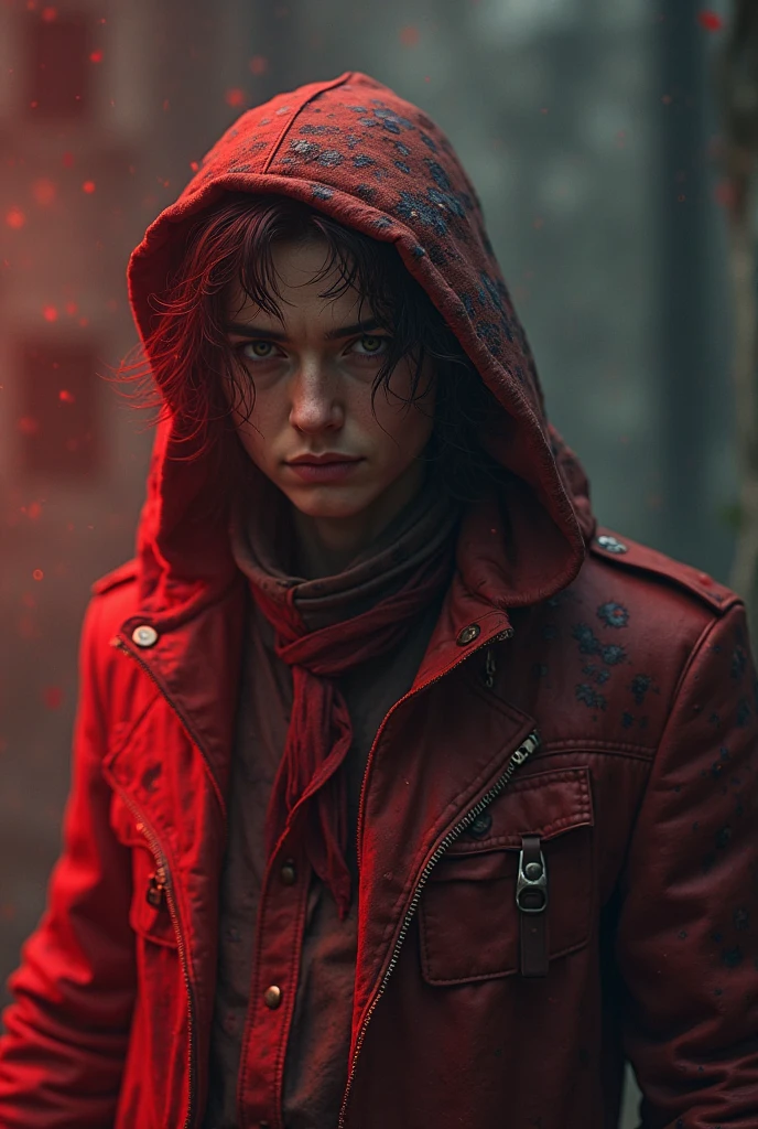 ((RAW Photo), absurd, (absurdresolution)), masterpiece, best quality, (Extremely detailed 8k unity CG wallpaper), (best illustration), (best shadow), Realistic lighting, Bir çift çiz. Erkek komando asker, kız sarışın, tatlı, güzel... Erkek kızı kucaklamış, bir eli de boynunda. Arka planda kırmızı bir oda olmalı. Odada eşyalar olabilir...