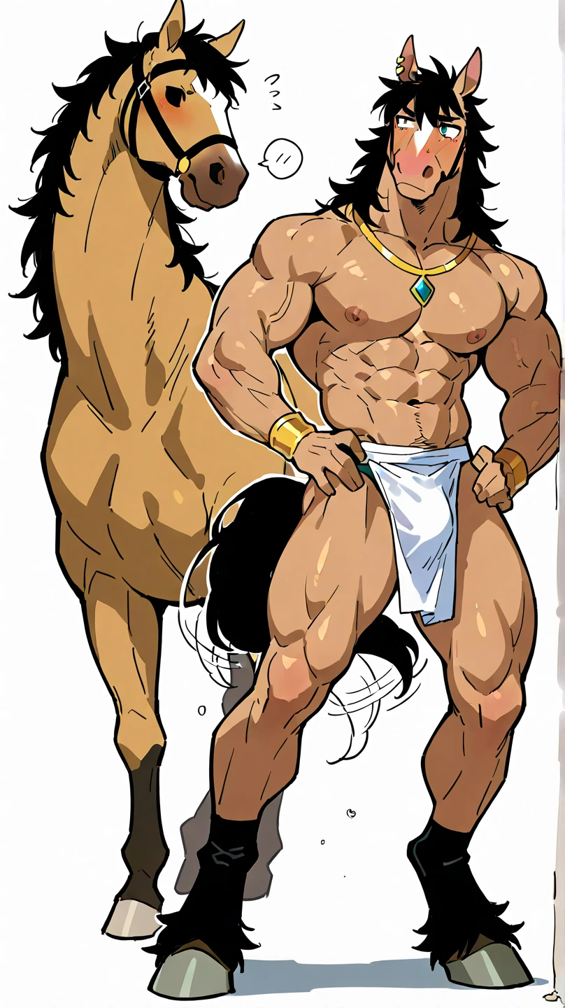 masterpiece, best quality, flat 2d image, cartoon, centaur, artstation, high resolution, detailed