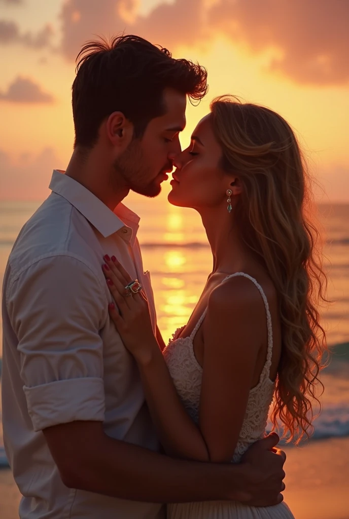 Girl and boy hot kiss 