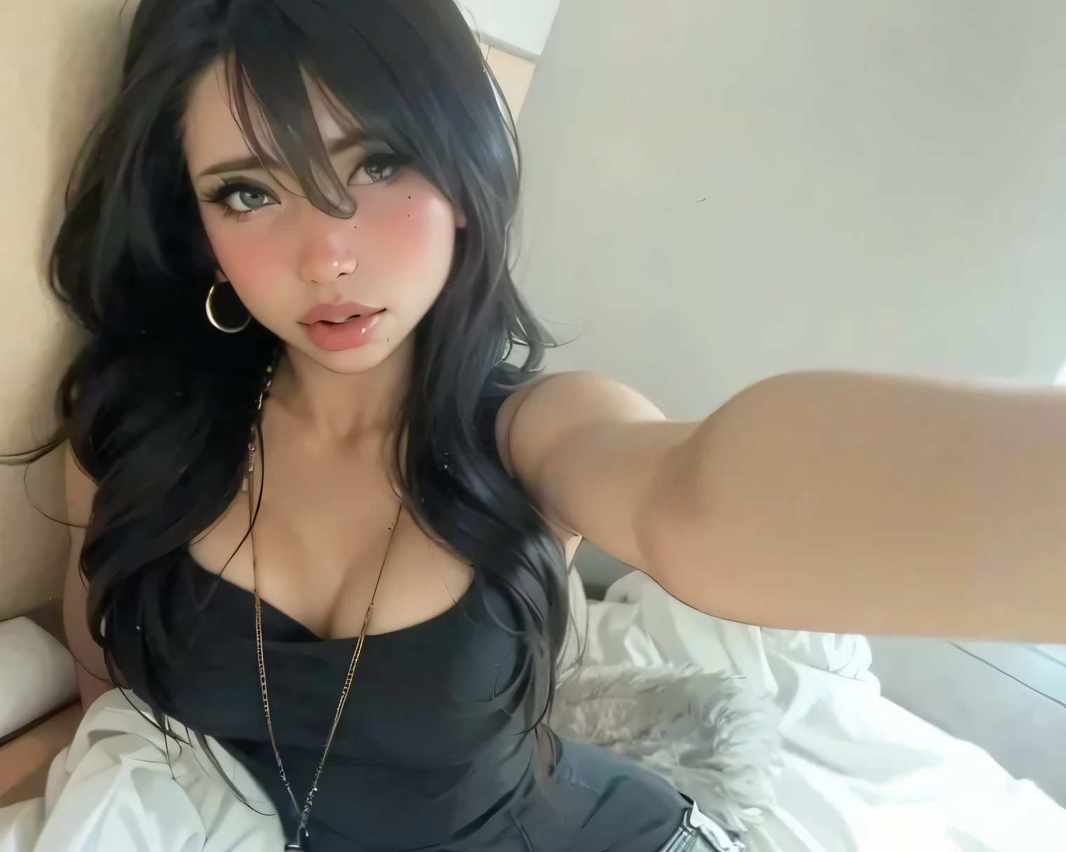 there is a woman taking a selfie in a mirror, sexy look, chica sexy, sexy :8, she tit, very sexy, ayahuasca, 1 8 son, cara sexy, sexy look at the camera, angelablanca, 22 years, posing in bra, black bra, 18 years, 23 years