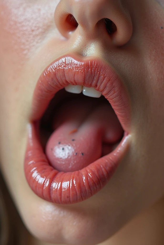 Blowjob in small penis, Bored face