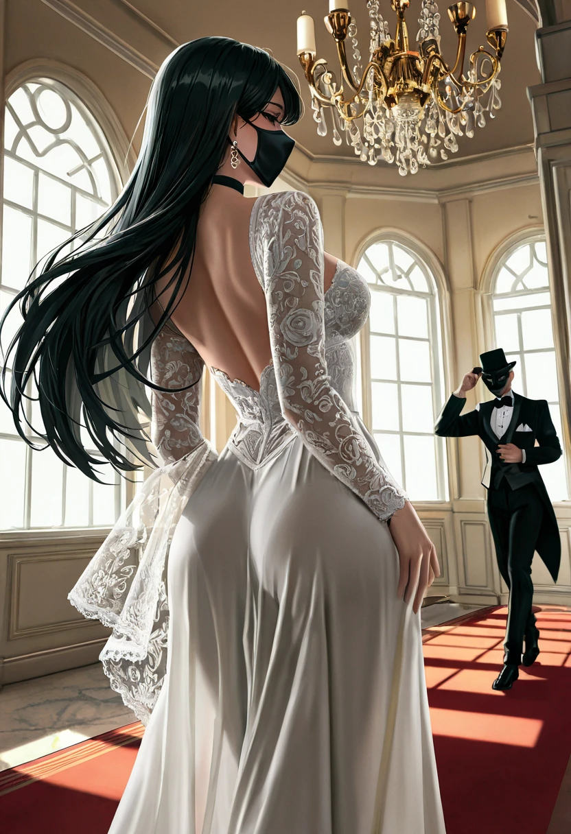 highest quality、masterpiece、8k、Realistic、超High resolution、Very delicate and beautiful、High resolution、Cinema Lighting、medium range shooting、Portraiture、Perfect female body、Beautiful woman、Mature Woman、Opposition、(Medium breast:1.4)、Looking at the audience、((Old Butler from Another World、Black Tuxedo、White gloves、(Short-haired all-back:1.3、Silver Hair)、Sharp Eye、Deep wrinkles、Respectful attitude))、Pocket watch、Gold Chain、Shiny leather shoes、Walking stick:1.4、High-quality necktie、Neat beard、Old-fashioned glasses、Sharp insight、Faithful Service、Years of experience、Noble Knowledge、Luxury Mansion、Otherworldly background、Guardian of Secrets、Someone who knows their family history。