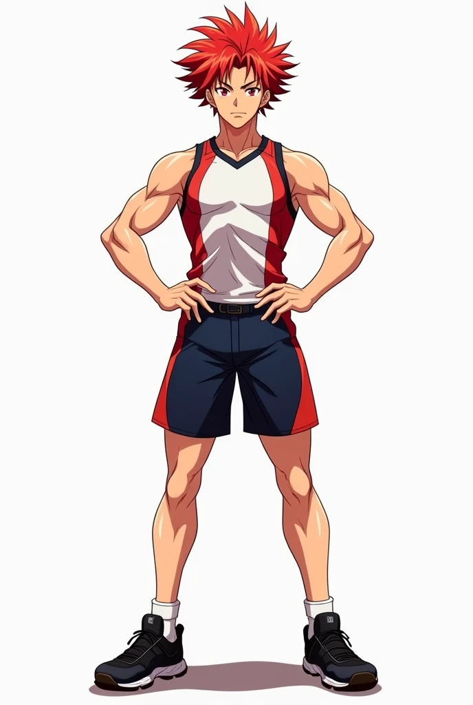 lance from voltron legendary defender, flexing his shirtless body in underwear