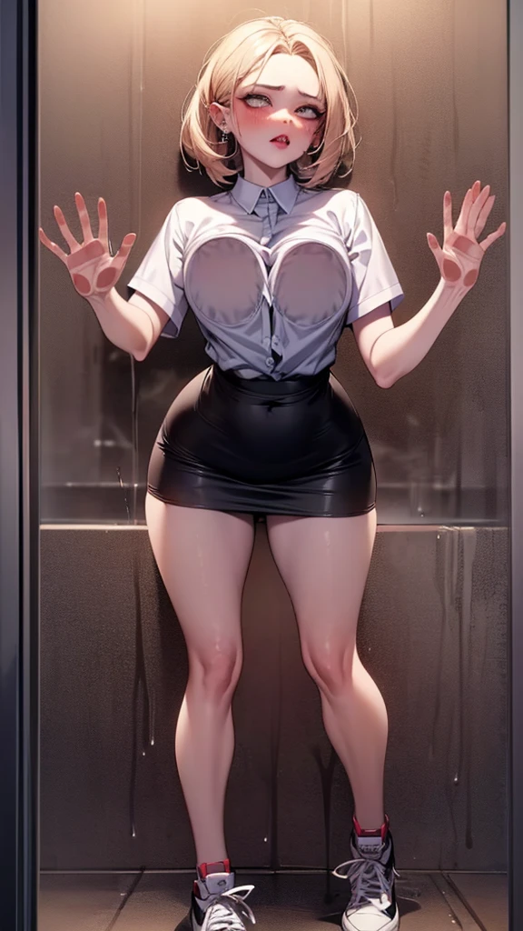 (ultra realistic,32k, Masterpiece:1.2),(very detailed skin:1.1),( high quality:1.1),
mavis (envy :1.1), black fur, short hair, blue eyes, Manicura negra, sharp hair, nudes, white thighs, A musical concert atmosphere., blurred background,, huge chest, big breasts, (looking at the viewer, standing, from below:1.1),,(volumetric lighting:1.1),