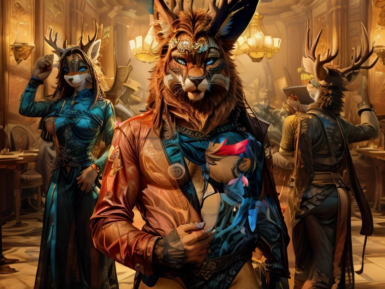 The horns are like deer,The head is like a camel,Eyes like rabbits,The item is like a snake,The abdomen resembles a mirage,Scales like fish,The claws are like eagles,The palm is like a tiger,Ears like cows --auto