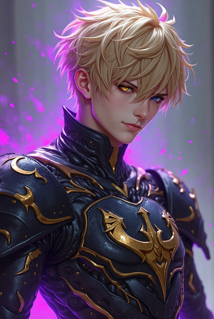 Masterpiece, best quality, high resolution, highly detailed, 1 young boy ( teenager 18 years old), young handsome face, pink short hair ( light in the hair), blue eyes ( glowing eyes ), cold expression ( cold look ), wearing white and white clothes and pants, , surrounded by the splendors of the universe, pay attention to stunning details, and achieve a resolution of k, floating in a dynamic pose, high quality, with a majestic pink aura of authority. Pink aura emanating from the character, cold look, devoid of any emotion, dark background, detailed eyes, detailed face, handsome,