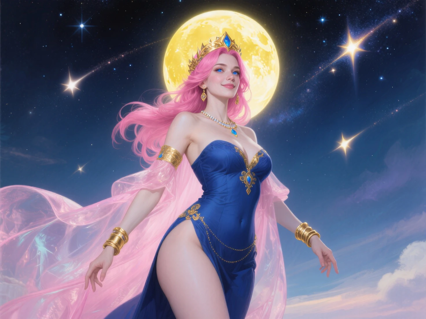 Cosmic、mysterious、Light、colorful、goddess、length、8k