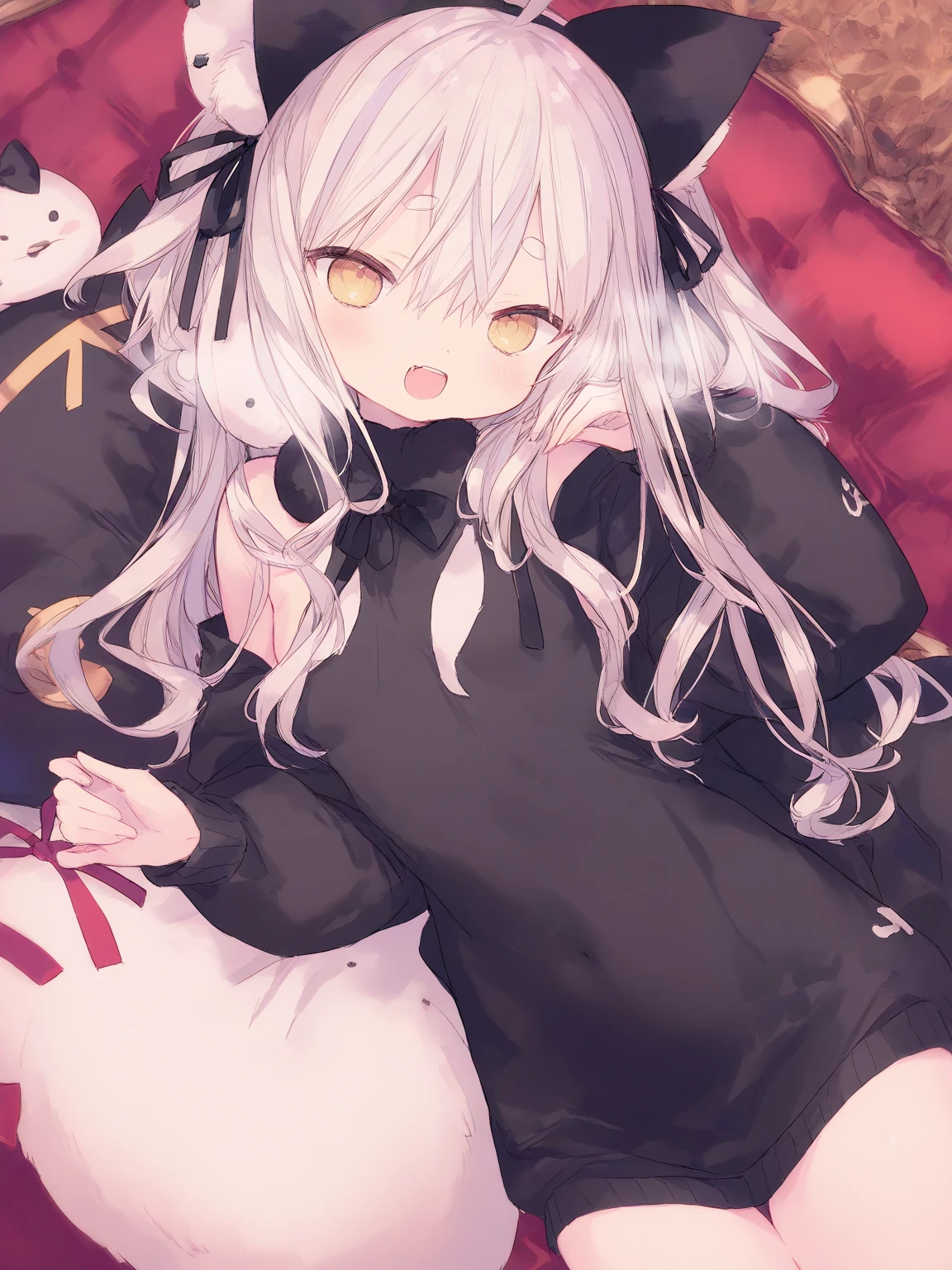Girl with pink hair, long double-tailed hairstyle (small pink bushy eyebrows), dressed in gothic lolita clothes, lolicon (Zankuro) drawing style by zankuro artist, Zancro style, image uploaded to R34, (in a church full of people), flirtatious smile, suddenly having sex in public, ((flirty smile, drooling)) hands on belly,( begging for sex), wearing a wedding dress