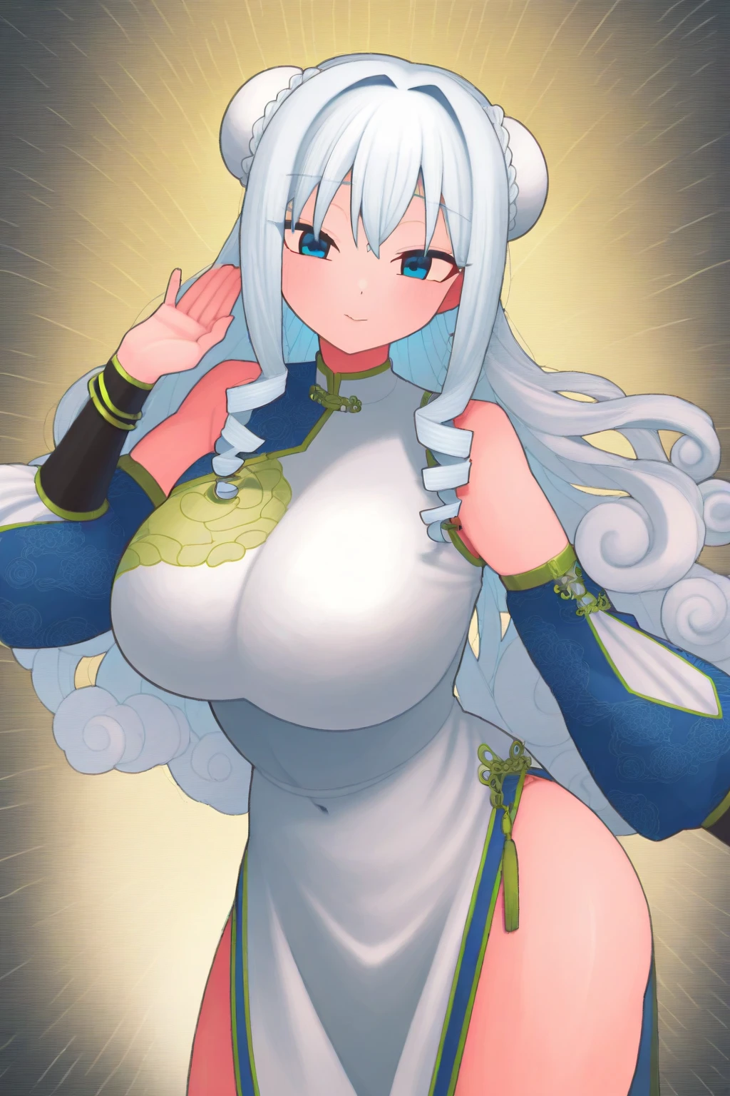 score_9,score_8_superior,score_7_superior,score_6_superior, Yamato \(one piece\), One girl, alone, kimono, Multicolored Hair, jewelry, Earrings, No sleeve kimono, hair ornaments, kimono, Wrapping angle, Long Hair, They are, superiorper body, smile, rope, chest, Hairpin, No sleeve, shimenawa, White Background, Mouth closed, hoop Earrings, Bare shoulders, Simple Background, ponytail 1 girl, alone, 巨大なchest, Open your mouth, Looking at the audience, Skin dents,