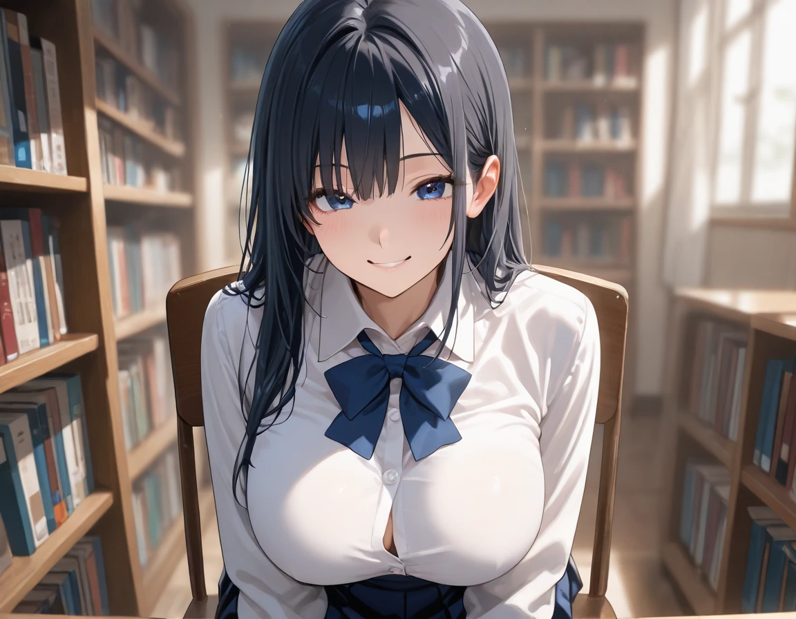 panties、A woman wearing navy blue office lady clothes's outfit with a red ribbon is standing on a train as a young man in a suit fondles her breasts over her good., (Subjective heart-grabbing,POV hands,Grab your chest:1.3)、dorsal position, Exact number of hands, with the good on, show off good, skirt,Sit with your legs apart、 good, panties, underwear, (shiny white satin レースpanties with black embroidery:1.3), (shiny white satin lacy good with black embroidery :1.3), panties that cover the butt、garter belt, Knee socks, Embarrassed look, Feels good, I stopped using the toilet, skirt lift, Looking Back, Realistic