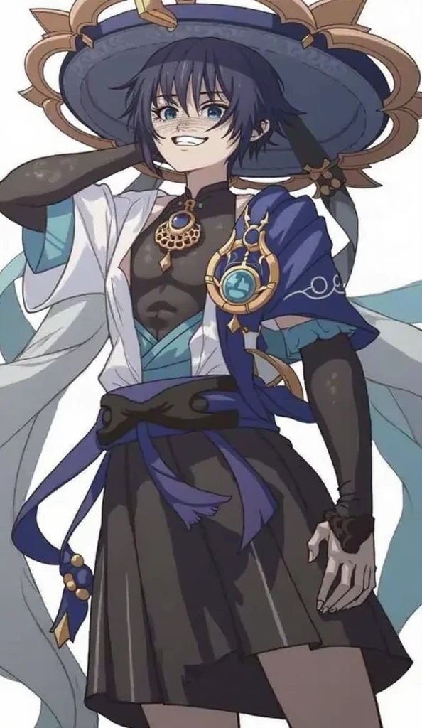 1boy, cyno, anubis hat, animal hat, loincloth, platinum hair, red eyes, serious, anime, professional lights <lora:cyno:0.7>, looking up, (low angle shot), solo, peeking from a wall, hand on wall