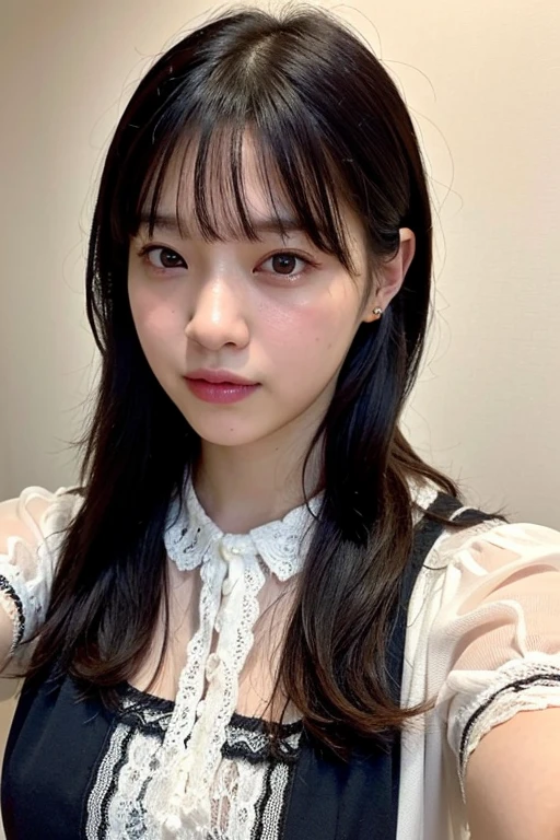 highest quality, Ultra-high resolution, Highly detailed skin, Physically Based Rendering, (((A round-faced Japanese woman in her 20s,She is supporting her chest with her arms、I'm not wearing underwear。., Large Breasts, Nipplesも見える, from the front))),(Blurred Background:1.2), ((Cleavage)), ((Nipplesを見せている)), (White swimsuit with a wide open chest) .(Without chest pad)、(Fabric so thin that you can see through) ((Nipplesの輪郭はNipplesの形をはっきりと表現している.、Nipples))、(Areola, (Realistic: 1.4),(Realistic), (front)(((Young Face))), (Written boundary depth), ((衣服を通してNipplesが見える))、