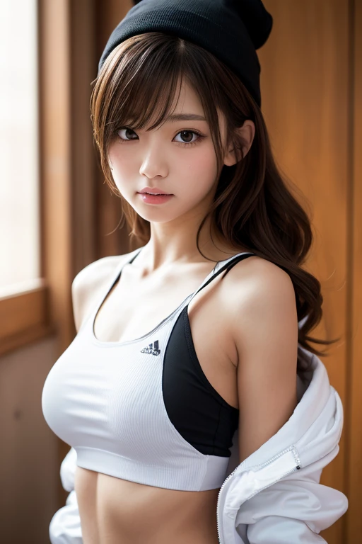 NSFW，Highest quality，masterpiece，8K，Droopy eyes，Big Breasts，28 years old，ponytail，Baby Face，School Swimsuit，Exposing breasts，Drip lotion，shower，pubic hair