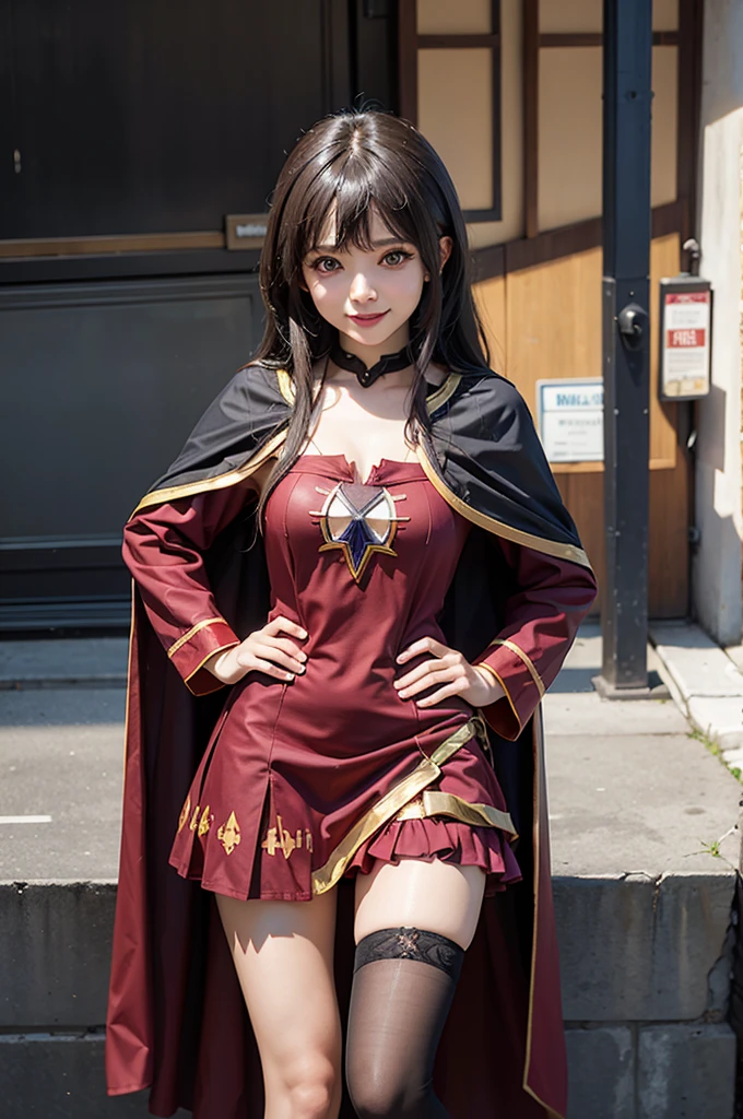 Anime girl in uniform waving cloak and gloves, inspired by Li Chevalier, inspired by Kamisaka Sekka, jojo anime style, with cape, marin kitagawa fanart, inspired by Tsukioka Yoshitoshi, illustrious makinami, Misato Katsuragi, Gainax anime style, inspired by Kōno Michisei