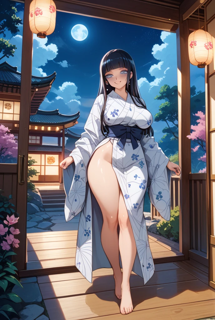 A beautiful 15-year-old princess from the Sengoku period with long black hair Gorgeous embroidery, Ultra glossy, She is wearing a shiny Japanese wedding kimono worn by brides(white without dirt)I am wearing.... On her wedding night, she has intense sex with an older man